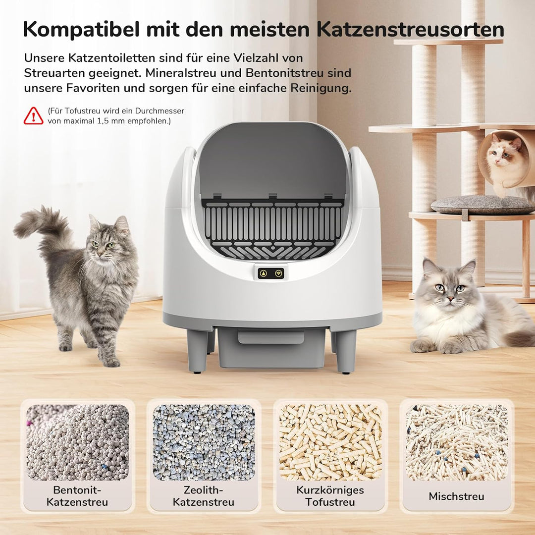 Selbstreinigende Katzentoilette Offene, Grosse Katzenklo Selbstreinigende, Automatische Katzentoilet