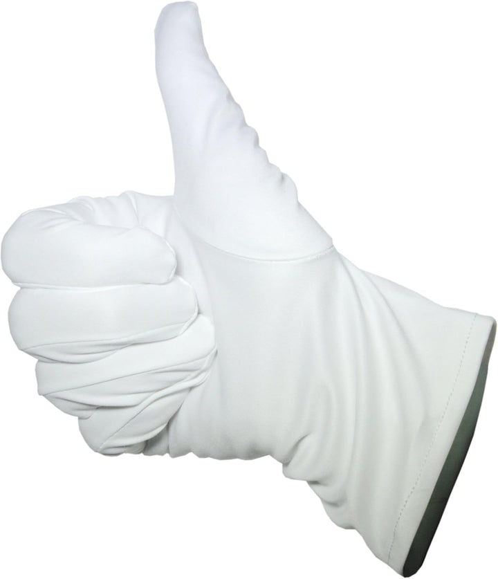 1 Paar feine Mikrofaser Handschuhe - Weiss - In den Grössen: S M L XL - Zum Reinigen / Putzen, Verkl