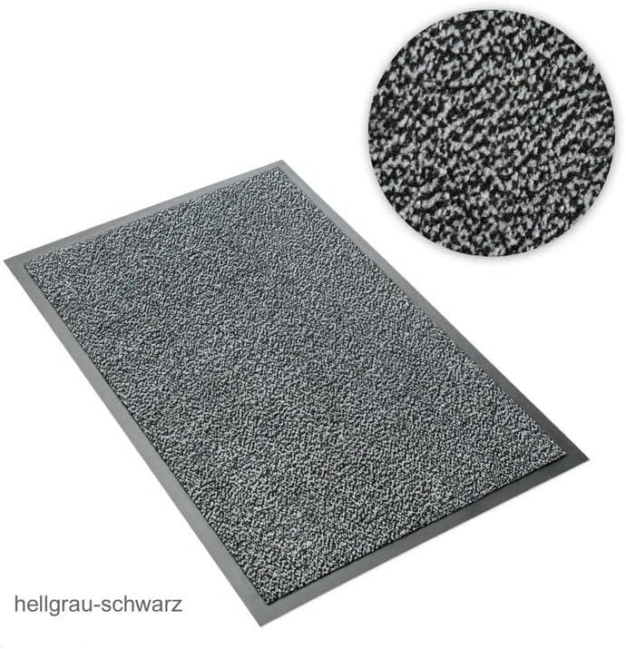 Kettelservice-Metzker® Schmutzfangmatte | Sauberlaufmatte | versch.Farben & Grössen | hellgrau-schwa