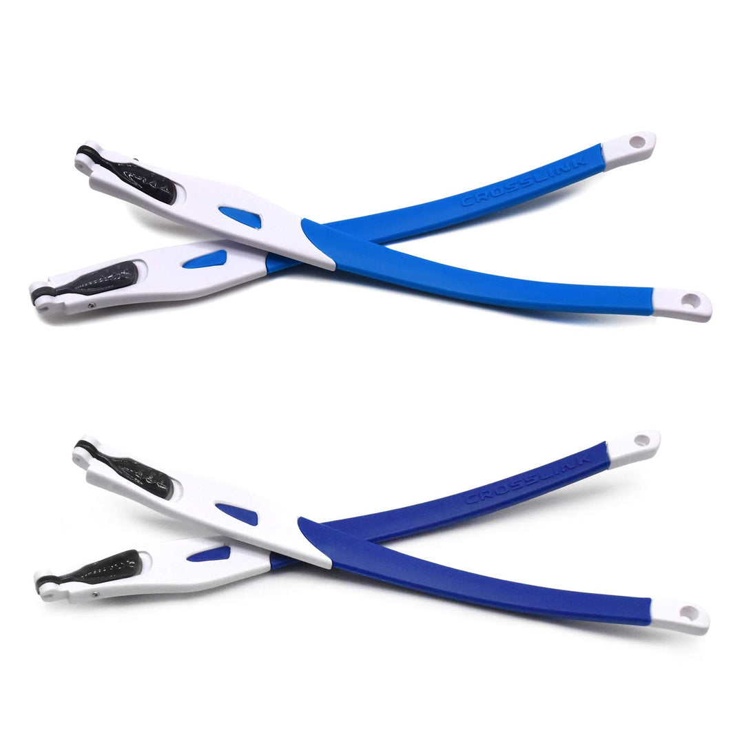 HKUCO Blau/Dunkelblau Gummi Ersatz weissen Rahmen Beine für Oakley Crosslink