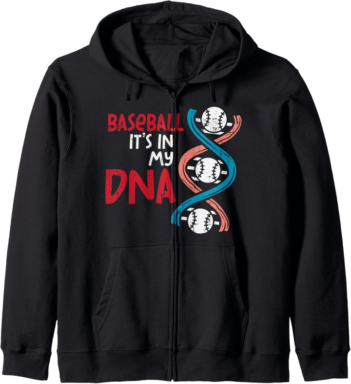 Baseball In My DNA Funny Coach Team Player Men Women Kids Kapuzenjacke