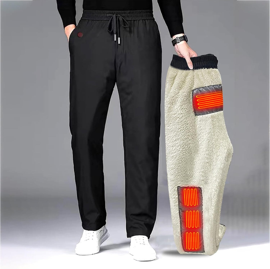 Vhersily Beheizte Hose Herren Damen, elektrisch beheizte Fleece-Hose, Schneehose, bequeme Trekkingau