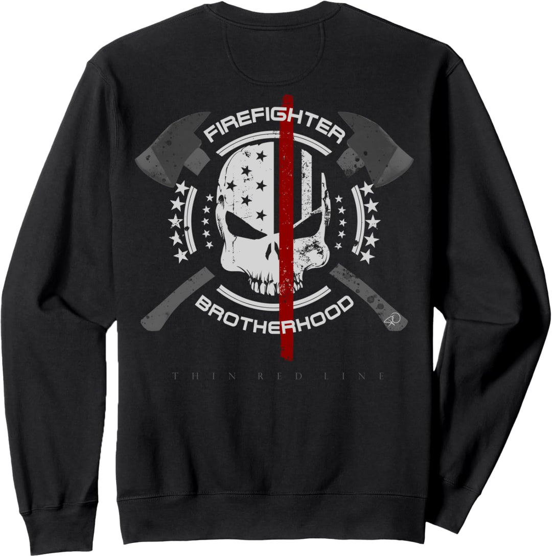 Epische dünne rote Linie Flagge Totenkopf Bruderschaft Sweatshirt