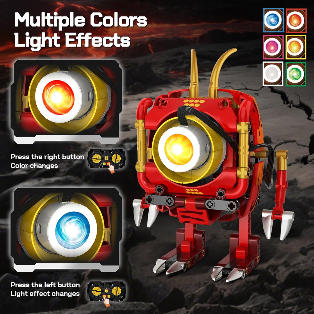 HOGOKIDS 5-in-1-Drachenroboter-Bauspielzeug mit 6 Lichtfarben und 5 Lichteffekten – 354PCS Roboter-S