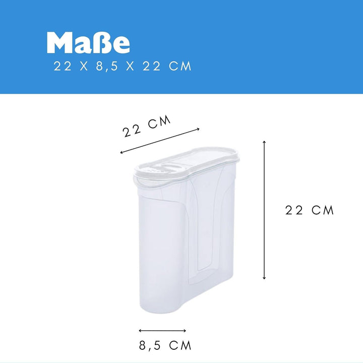 Novaliv Schüttdosen 12er SET Vorratsdose zum Streuen 2,4 Liter - Masse (LxBxH): 22 x 21 x 8,5 cm - D