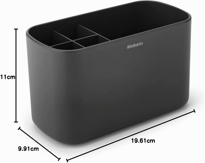 Brabantia Renew Collection Badezimmer-Caddy, Kunststoff, Dunkelgrau, Einheitsgrösse, Dunkelgrau