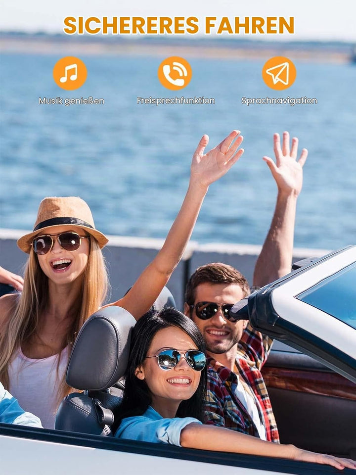 MaedHawk Aux Bluetooth Adapter, Bluetooth 5.3 Adapter Auto 3.5mm Drehbar 180° Bluetooth Empfänger Au