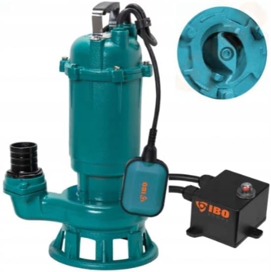 Fäkalienpumpe CTR1500 Tauchpumpe Schmutzwasserpumpe 1500W - 24000l/h m. Schneidmesser + 20m C-Schlau