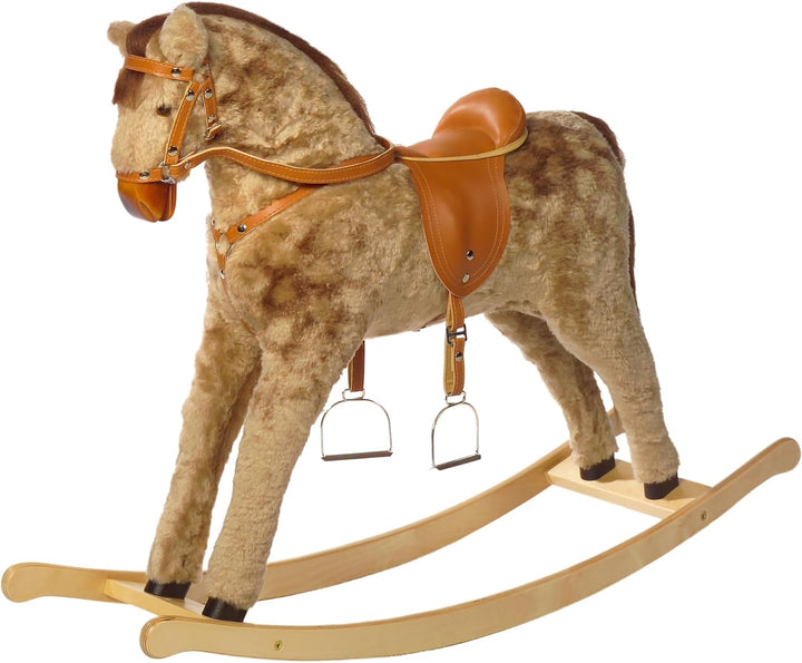 Schaukelpferd Graue Wolke - Schaukelpferd mit Sitzhöhe 60 cm für Kinder ab 3 Jahren, Schaukelpferd G