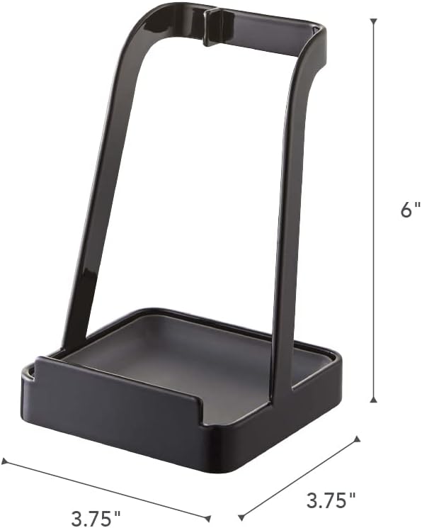 YAMAZAKI Home 2249 Tower Ständer für Schöpflöffel, Topfdeckel, Küchenutensilien, Schwarz 2248-P Schw