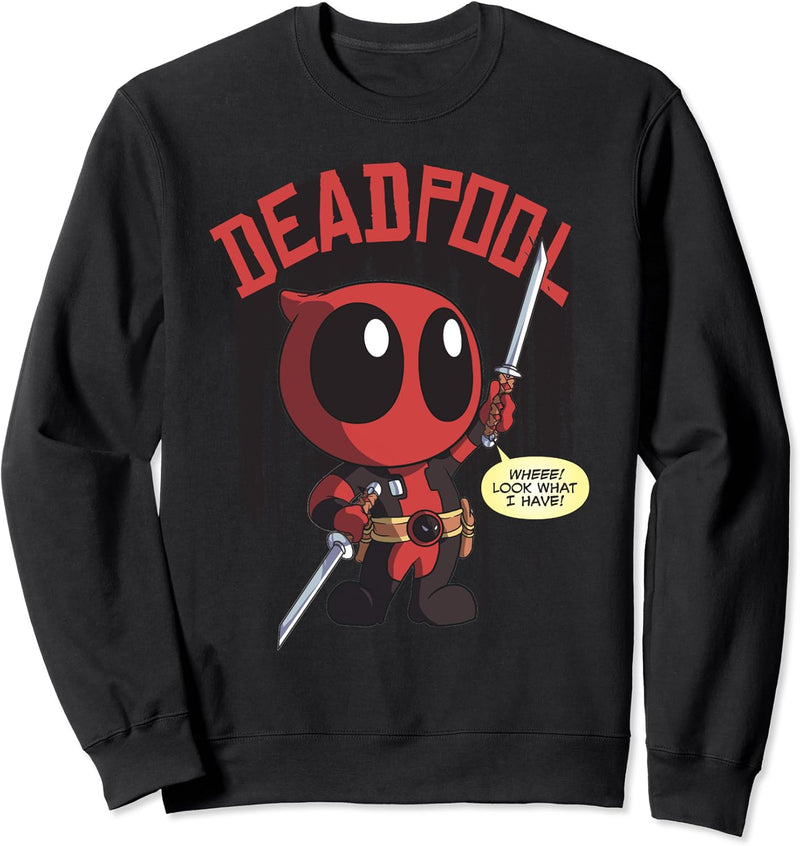 Marvel Deadpool Cartoon Look What I Have Sweatshirt
