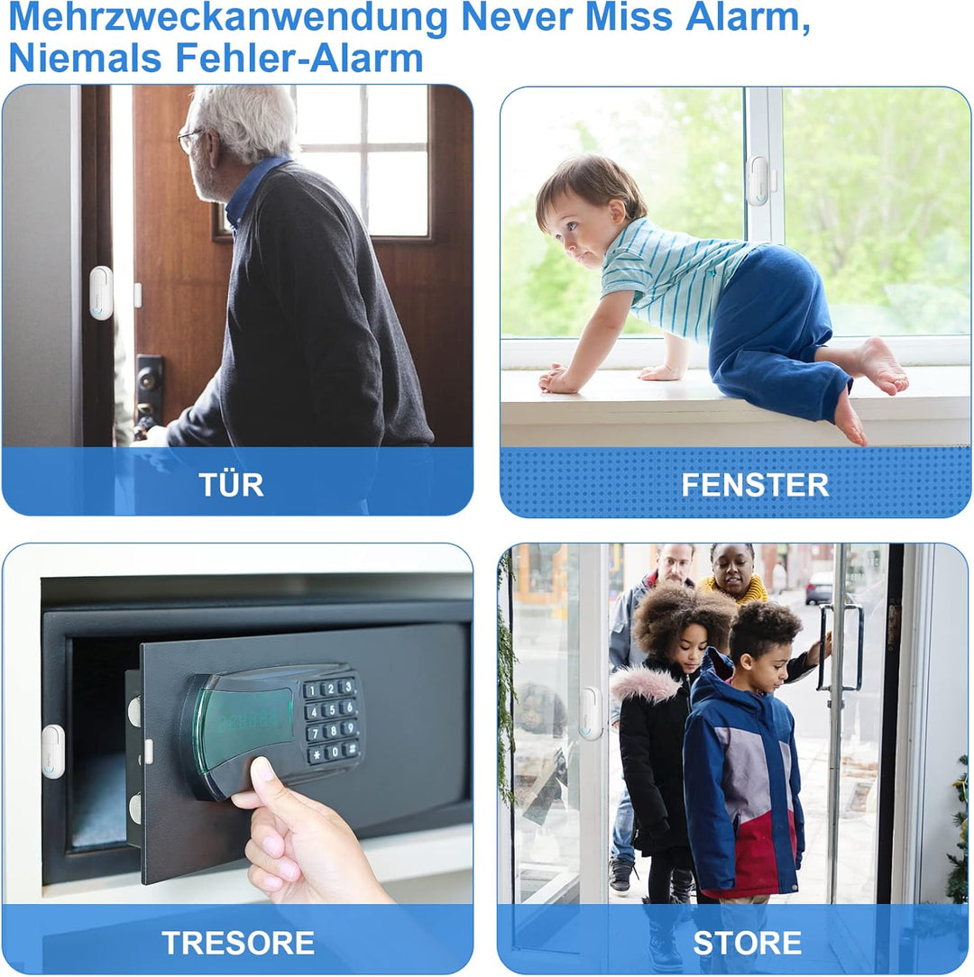 ChunHee Fensteralarm Türalarm Einbruchschutz Alarmanlage Kindersicherheits-Türöffnungsalarm Kontakt