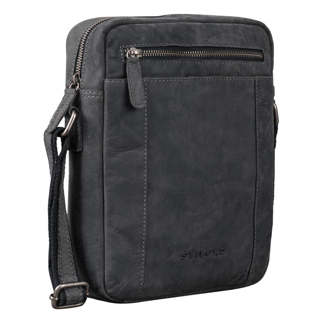 STILORD 'Fox' Herrentasche Leder Vintage Messenger Bag Männer Handtasche klein für 10,1 bis 10,5 Zol