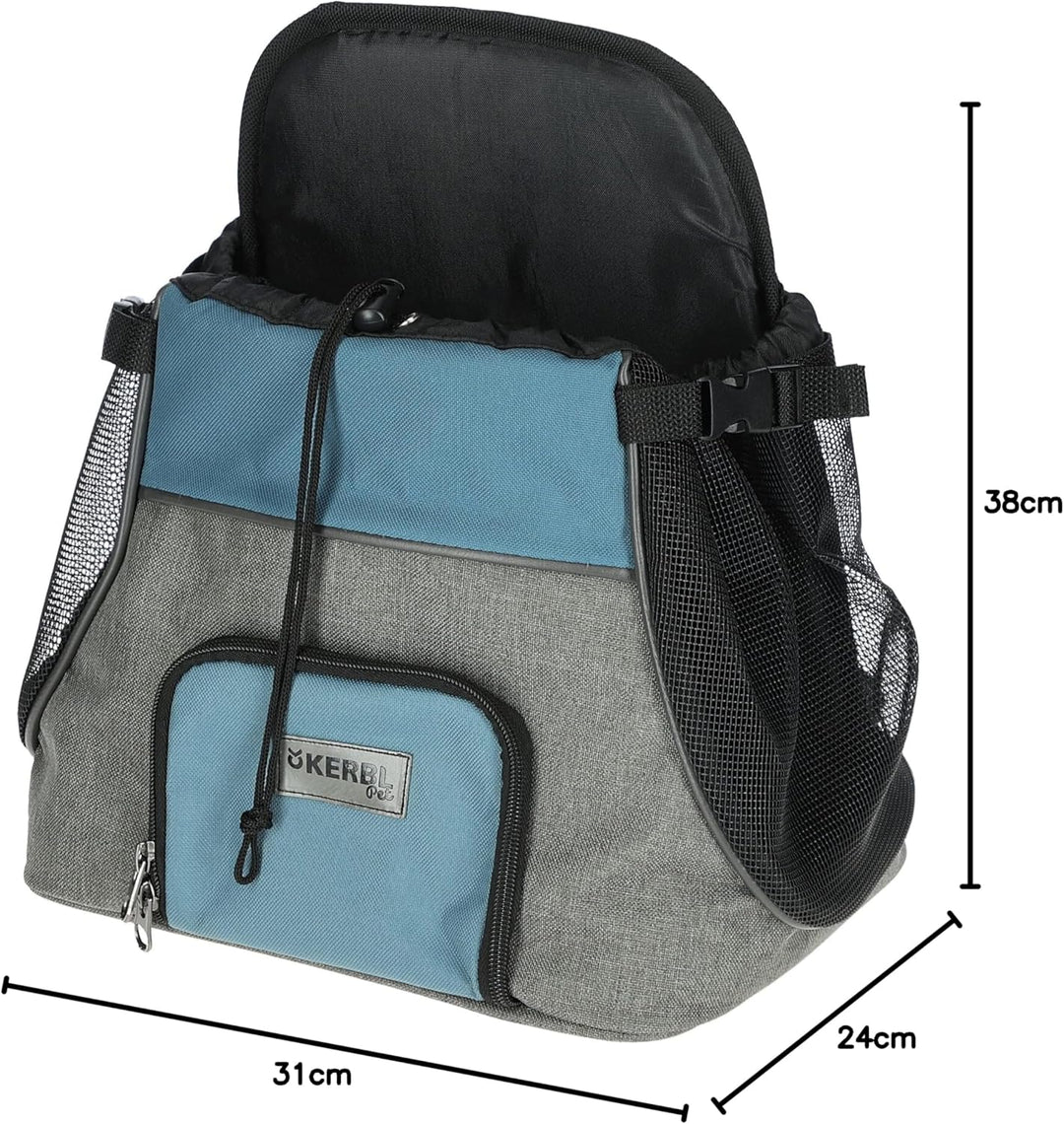 Fronttragetasche Vacation 31x24x38cm, grau/blau