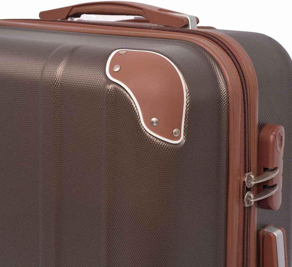 vidaXL Kofferset 4-TLG. Kaffeebraun Hartschalenkoffer Reisekoffer Set Trolley