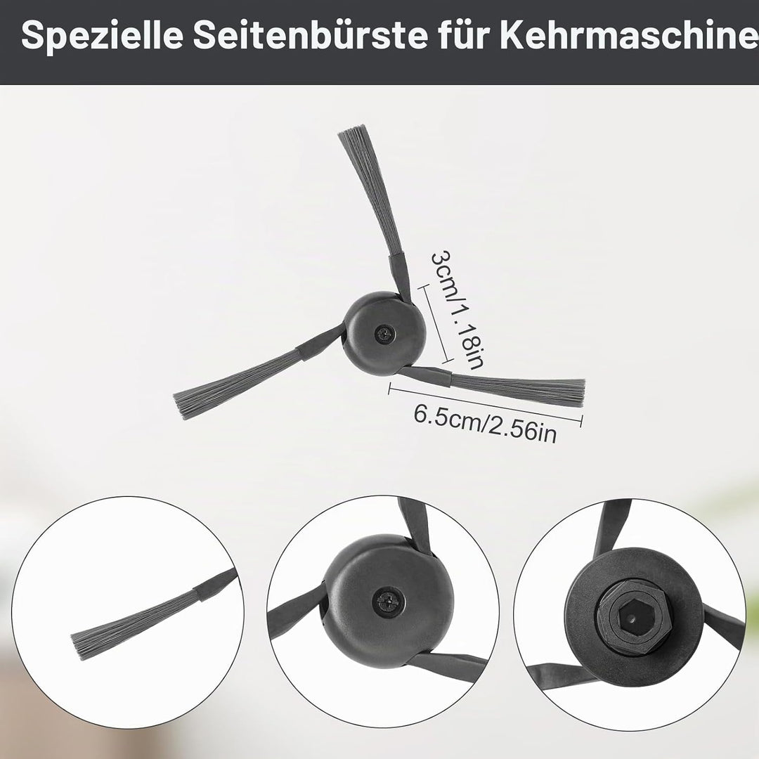 8 Stück Seitenbürsten für Dreame X40 Ultra/ X40 Ultra Complete/ X40 master/ L40 Ultra/ X50 Ultra Com