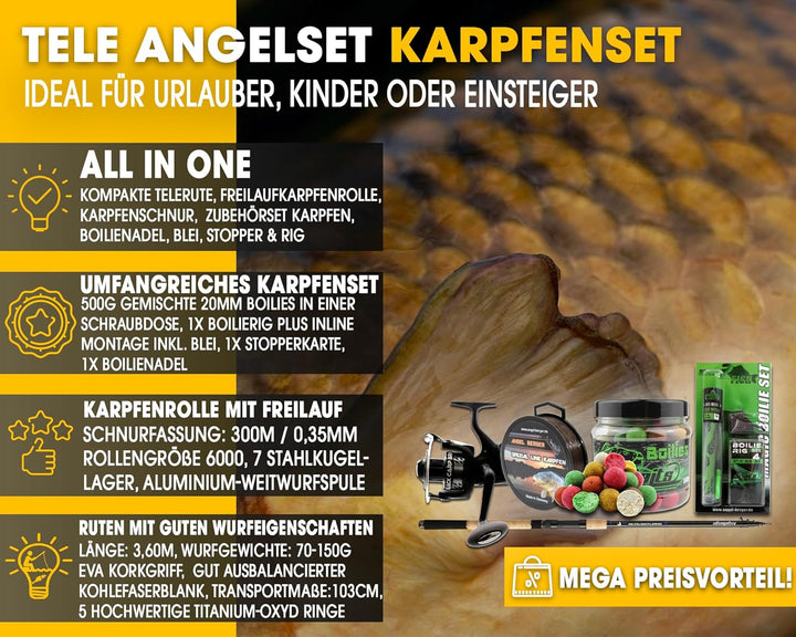 Angel Berger Karpfenset Angelset Karpfen