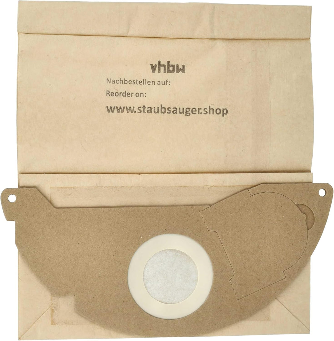 vhbw 10x Staubsaugerbeutel Ersatz für Kärcher 6.904-322, 6.904-322.0 für Staubsauger - Papier, braun