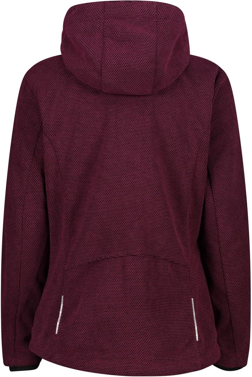 CMP Damen Damen-softshelljacke mit Abnehmbarer Kapuze Jacket 34 Amaranth-Schwarz, 34 Amaranth-Schwar