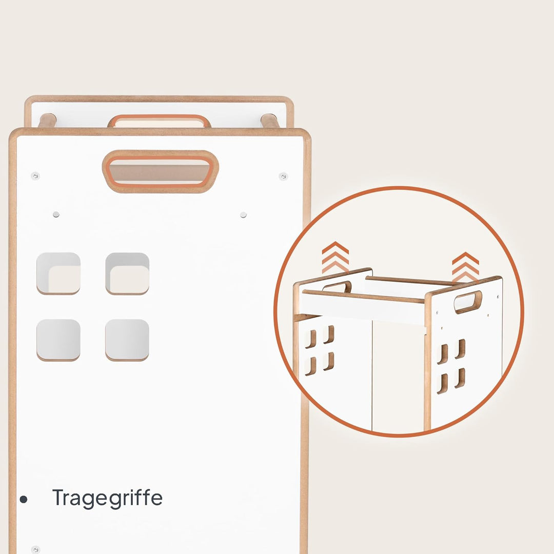 Lionelo CASS Kitchen Helper Küchenhelfer 2in1 Montessori Lernturm Ab 1 Jahr Höhenverstellbarer Siche