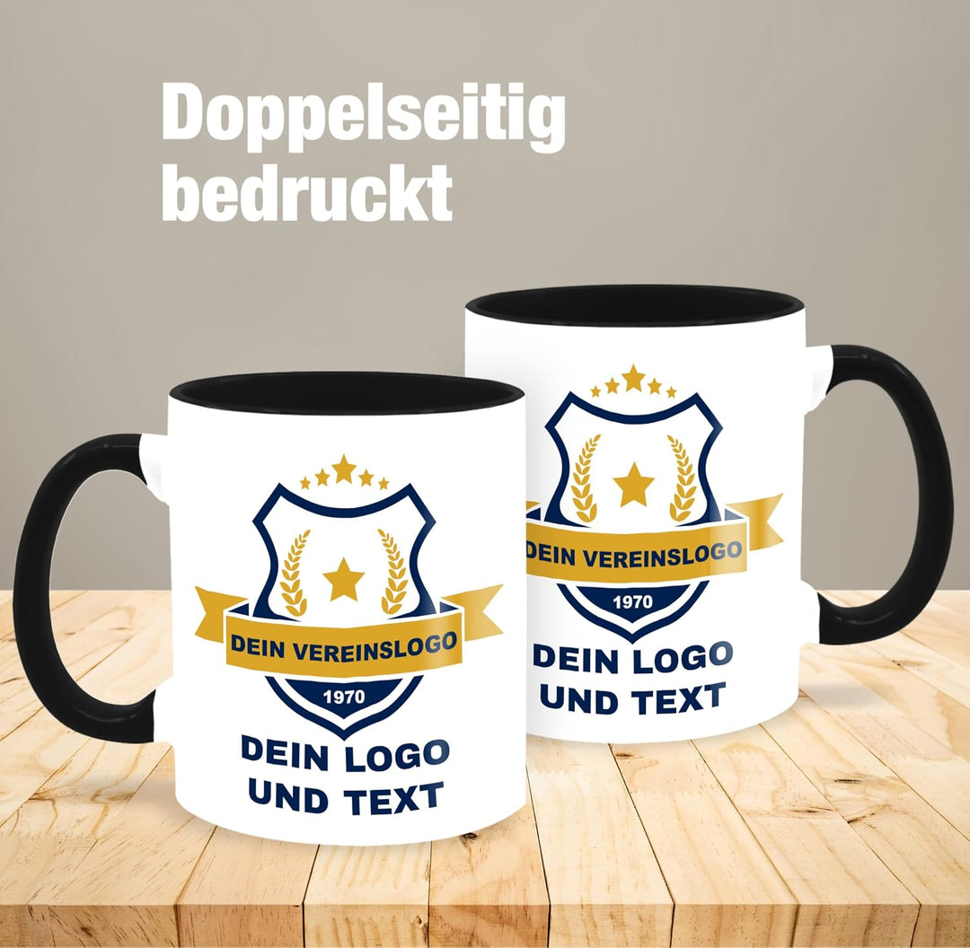 Tasse Tassen 325ml - Foto Bild - Vereinslogo Geschenk Verein mit eigenem Logo und Text selbst gestal