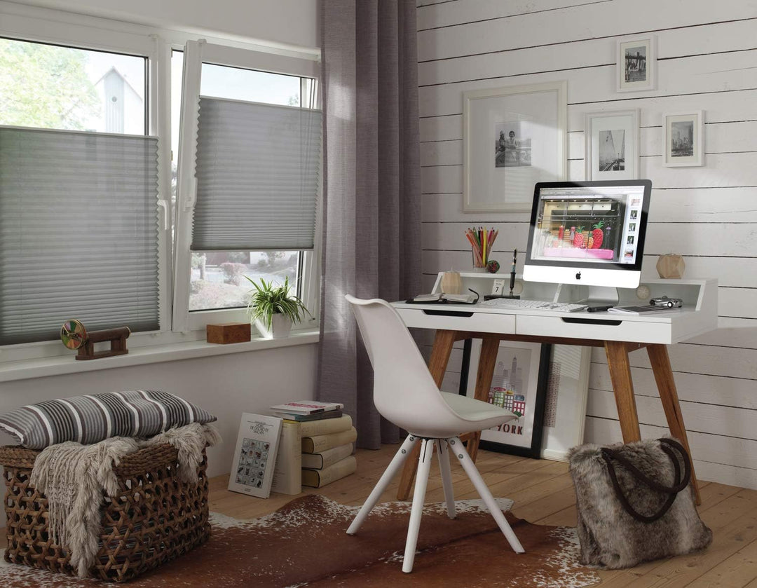 GARDINIA EASYFIX Plissee ohne Bohren, Zum Klemmen, Blickdichtes Falt-Rollo, Inkl. aller Montage-Teil