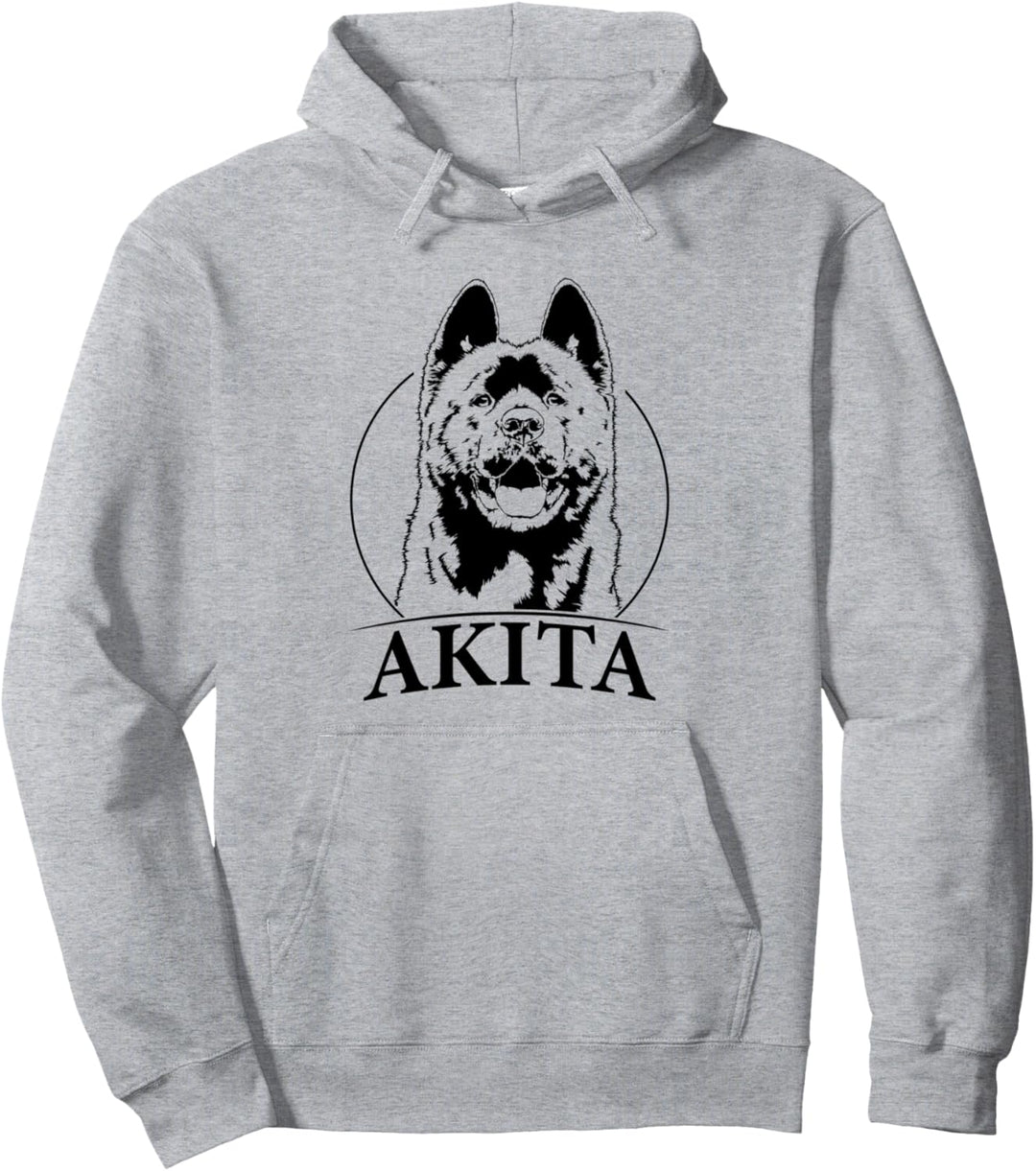 Akita Inu Hund Hunde Portrait Hundeportrait Hunde Pullover Hoodie