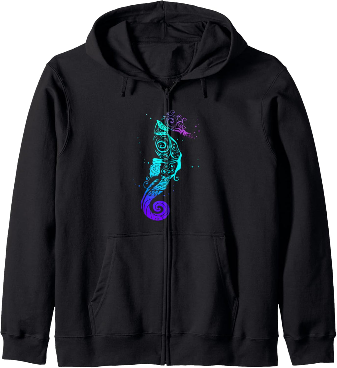 Seepferdchen Mandala Ozean Meerestiere Taucher Kapuzenjacke