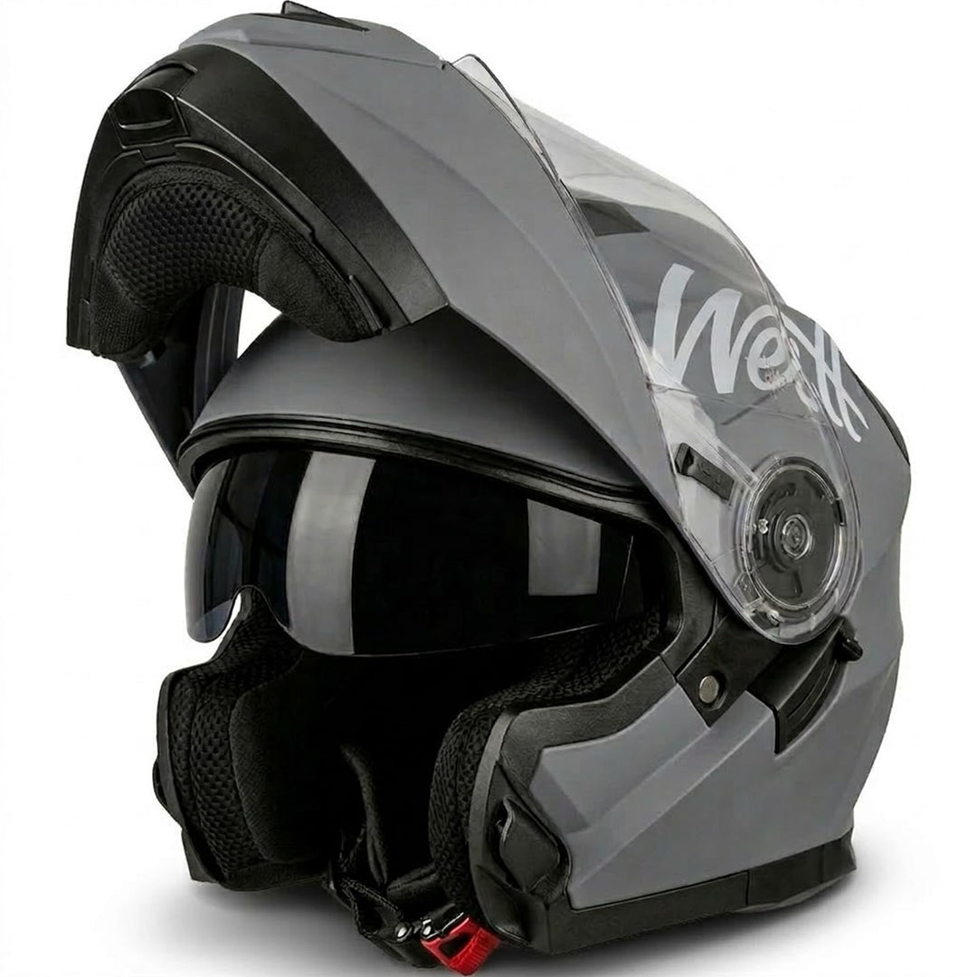 Westt Klapphelm Flip up Motorradhelm Integralhelm Herren Damen mit verstärktem Kinnschutz Chopper Mo