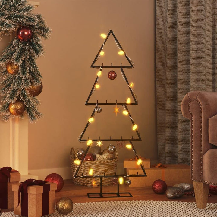 vidaXL Metall Weihnachtsbaum für Dekorationen, Christbaum mit Ständer, Platzsparend DIY Dekoration,