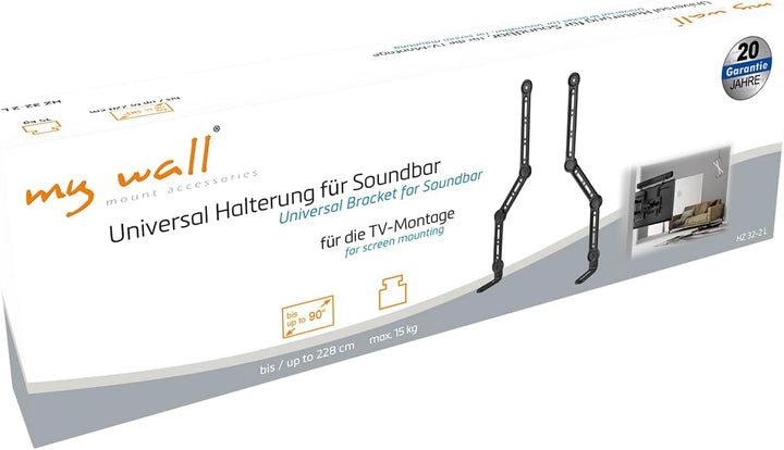 my wall Universal Soundbar-Halterung HZ32-2L – Soundbar TV Halterung, für Bildschirme bis 90 Zoll, P