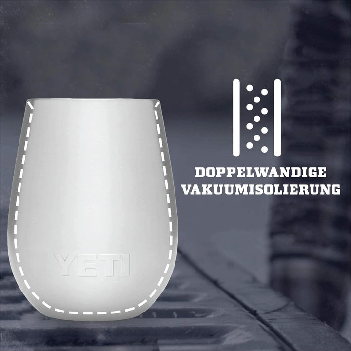 YETI Rambler Weinbecher, Black, 10oz (296ml), Black