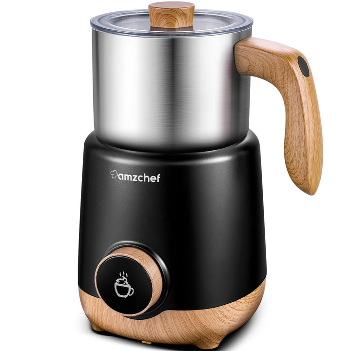 AMZCHEF Milchaufschäumer 600ml, 8-IN-1 Grosser Induktion Milchschäumer für Heissen & Kalten Milchsch