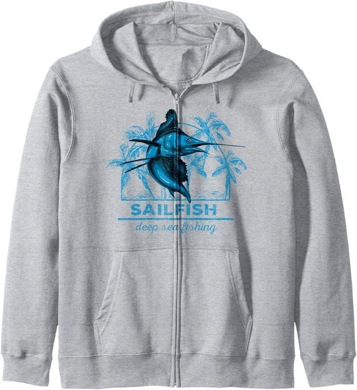 Trendy Sailfish Deep Sea Fishing Kapuzenjacke