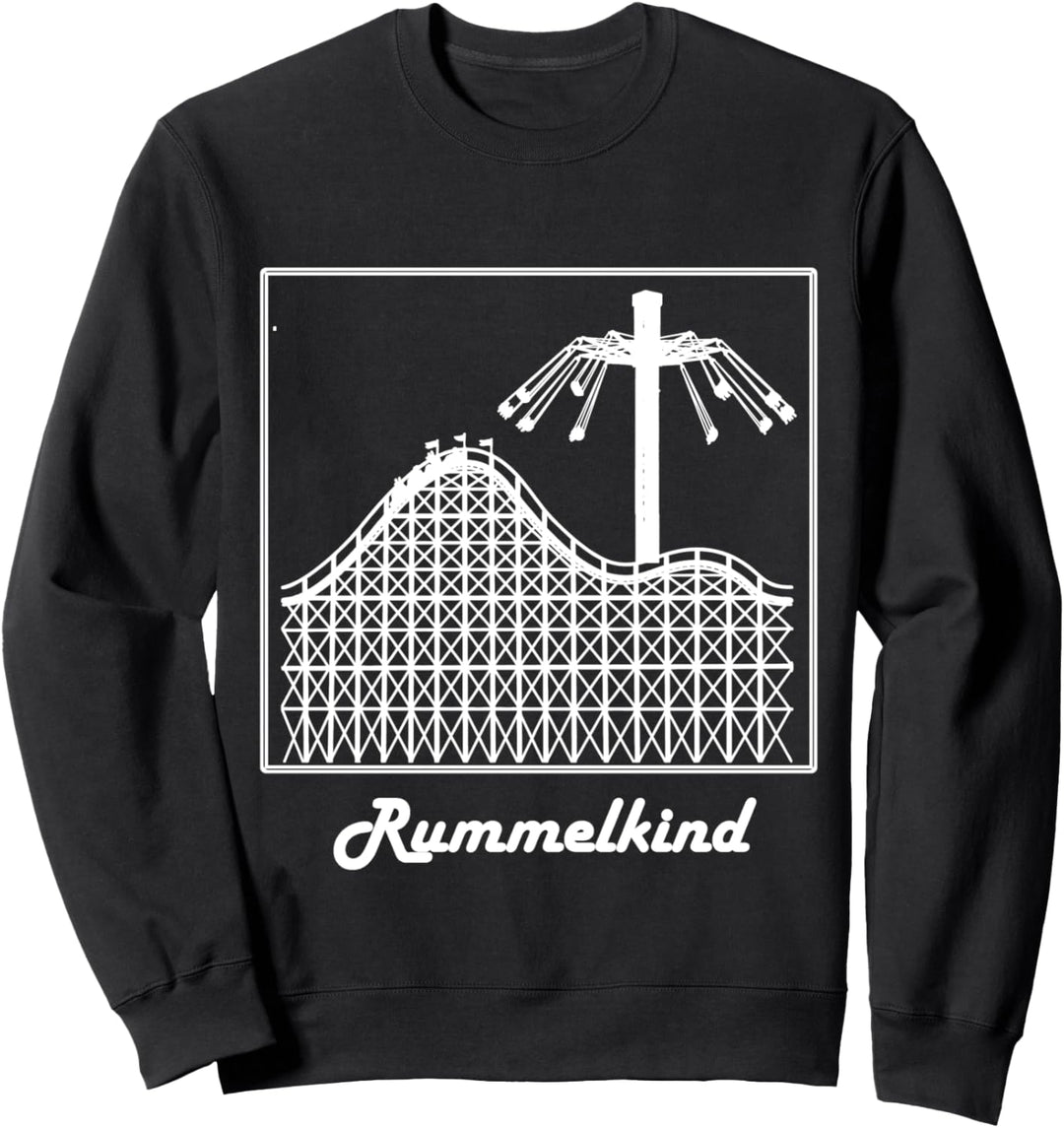 Rummel Achterbahn Kettenkarussell Jahrmarkt Schausteller Sweatshirt