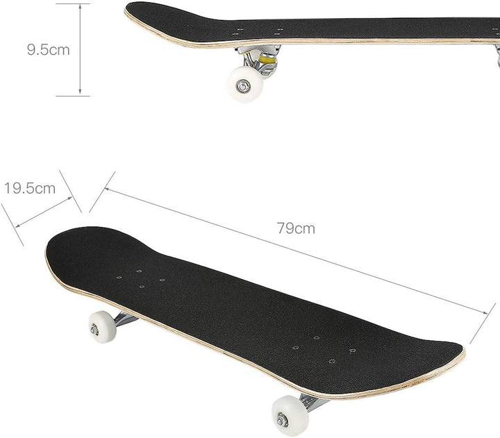 Willonin Skateboard Komplettboard mit ABEC-7 Kugellager 9-lagigem Ahornholz für Kinder Jungendliche
