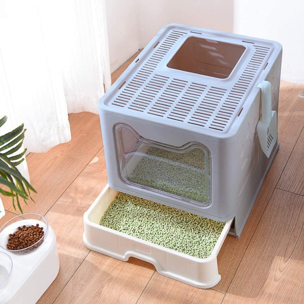 Katzentoilette mit Deckel, grosse Katzentoilette mit Deckel, grosse Katzentoilette, faltbar, mit Sch