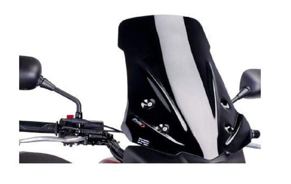 Puig 5895W Tourenscheibe, transparent schwarz, schwarz