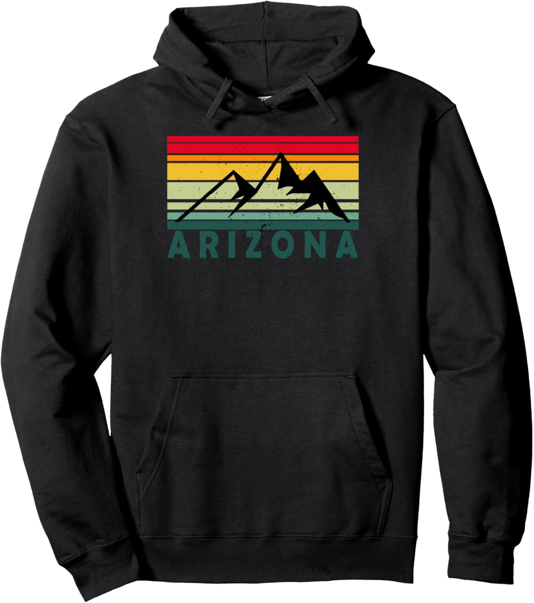Retro Vintage Mountains Nature Hiking Arizona Pullover Hoodie