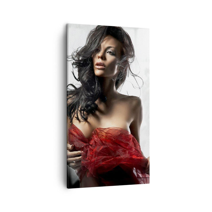 Bilder auf Leinwand Schönheit Körper Kleid Eleganz Leinwandbild mit Rahmen 45x80cm Wandbilder Dekora
