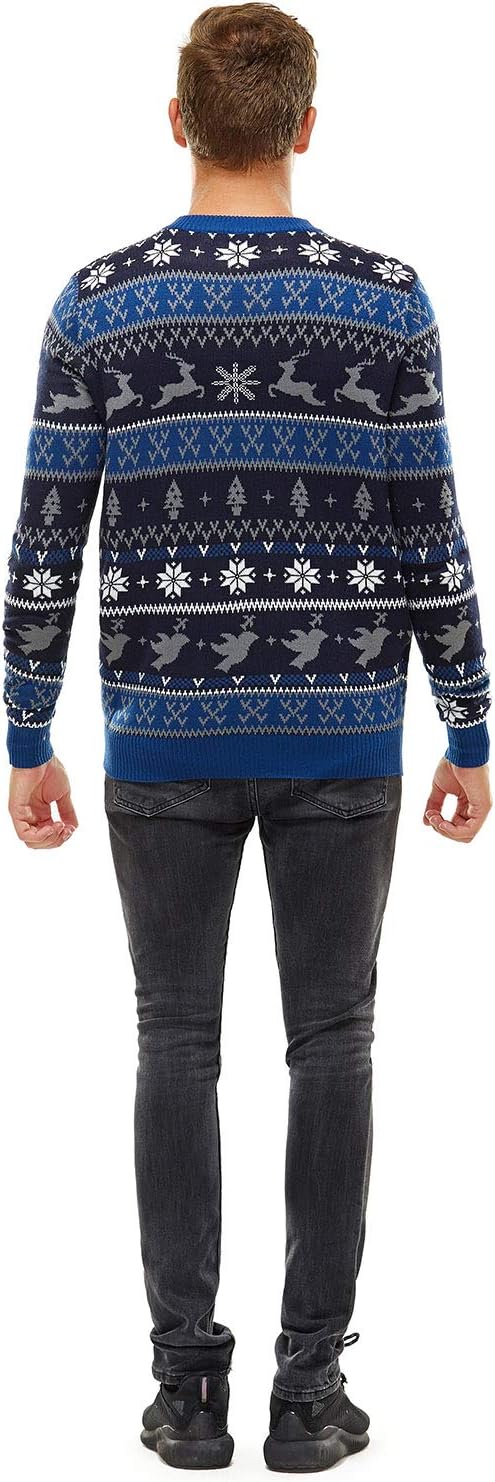 U LOOK UGLY TODAY Hässlicher Weihnachtspullover Herren Unisex Lustig Ugly Christmas Sweater Chunky G
