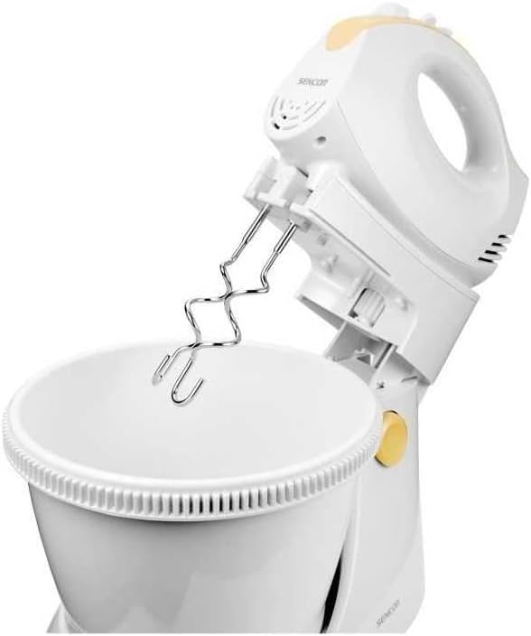 Handmixer mit Drehschale, 500 W, Weiss