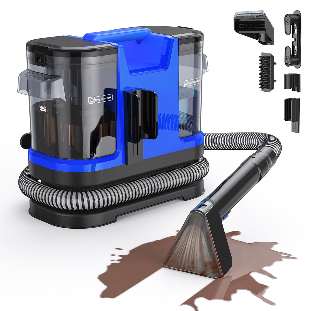 Lubluelu Nasssauger Polsterreiniger Gerät, 600 W - 20 kPa Teppichreiniger Waschsauger, tragbares Tep