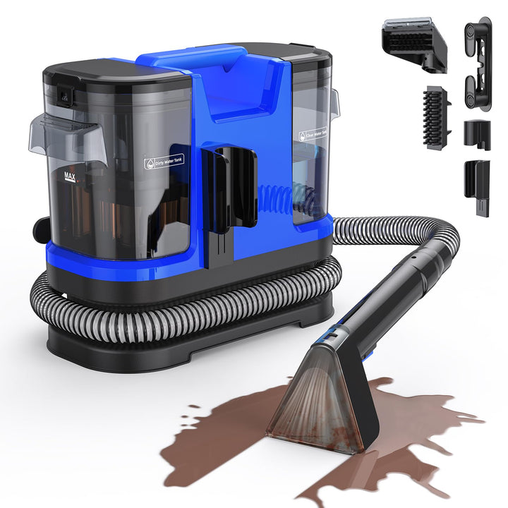 Lubluelu Nasssauger Polsterreiniger Gerät, 600 W - 20 kPa Teppichreiniger Waschsauger, tragbares Tep