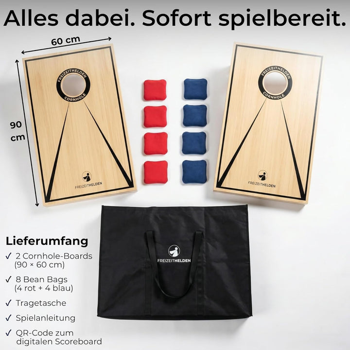 Cornhole Spiel Sackloch Outdoor - Premium Set Wurfspiel für Erwachsene & Kinder