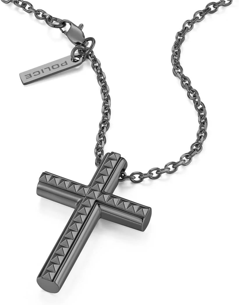 Police Herren-Kette Metall 32022837 Schwarz, Schwarz