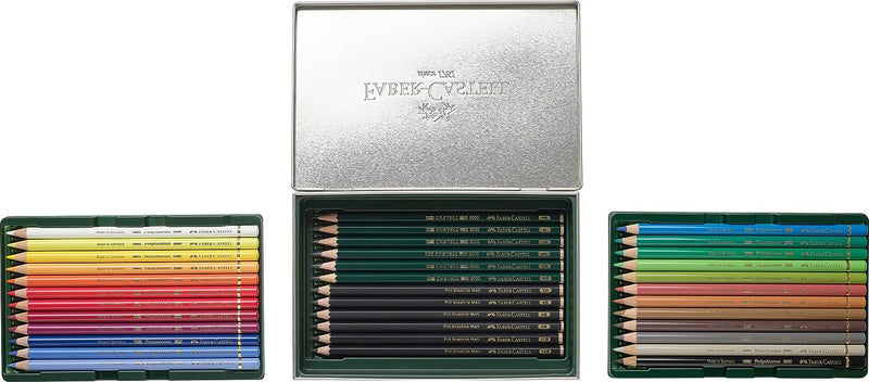 Faber-Castell 210008 - Art & Graphic Set, 36-teilig, mit Polychromos Buntstifte, Bleistifte Graphite