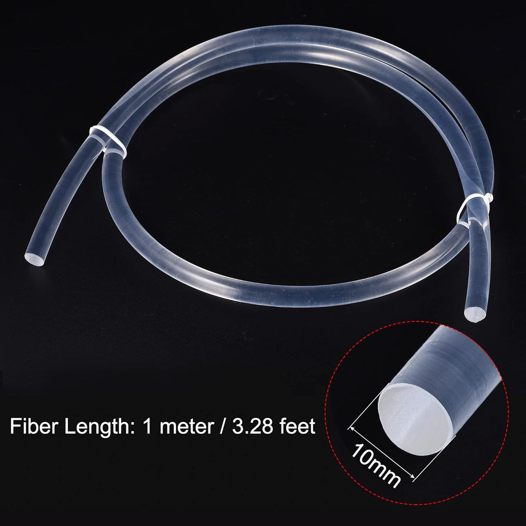 sourcing map PMMA Seitenglühend Glasfaserkabel 10mm 1M für LED Lichtleiter im Haus, Hotel