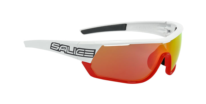 Salice Weide 016rw – Fahrradbrille, Farbe: Einheitsgrösse Weiss/Gelb Einheitsgrösse Weiss / Rot, Ein