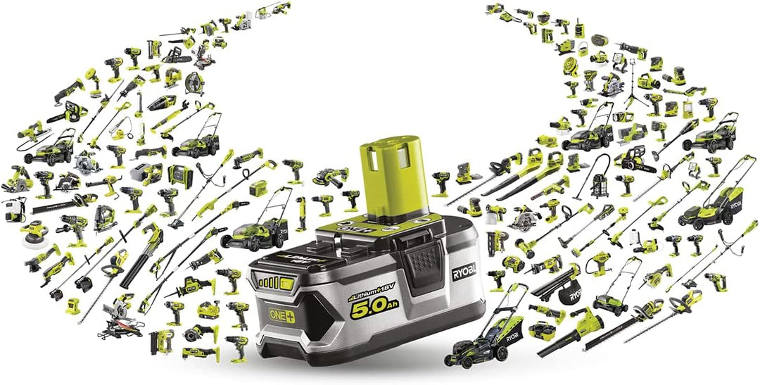 RYOBI 18 V ONE+ Akku-Rasenkantenschneider RY18EGA-0 (Verstellbarer Griff, 22 cm Messer, 4-stufige Sc